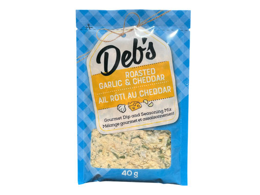 Roasted Garlic & Cheddar Dip Mix - Deb's Dips