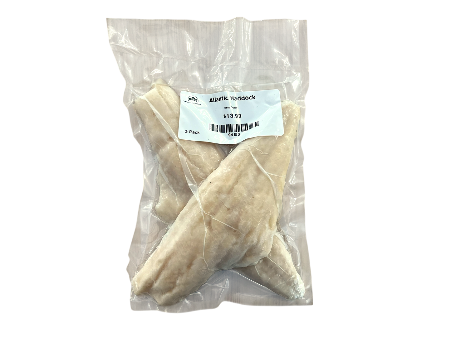 Atlantic Haddock Fillets -2pack - 4oz to 6oz Skinless, Boneless (Frozen)