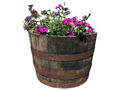 Large Half Barrel Planter with Plants