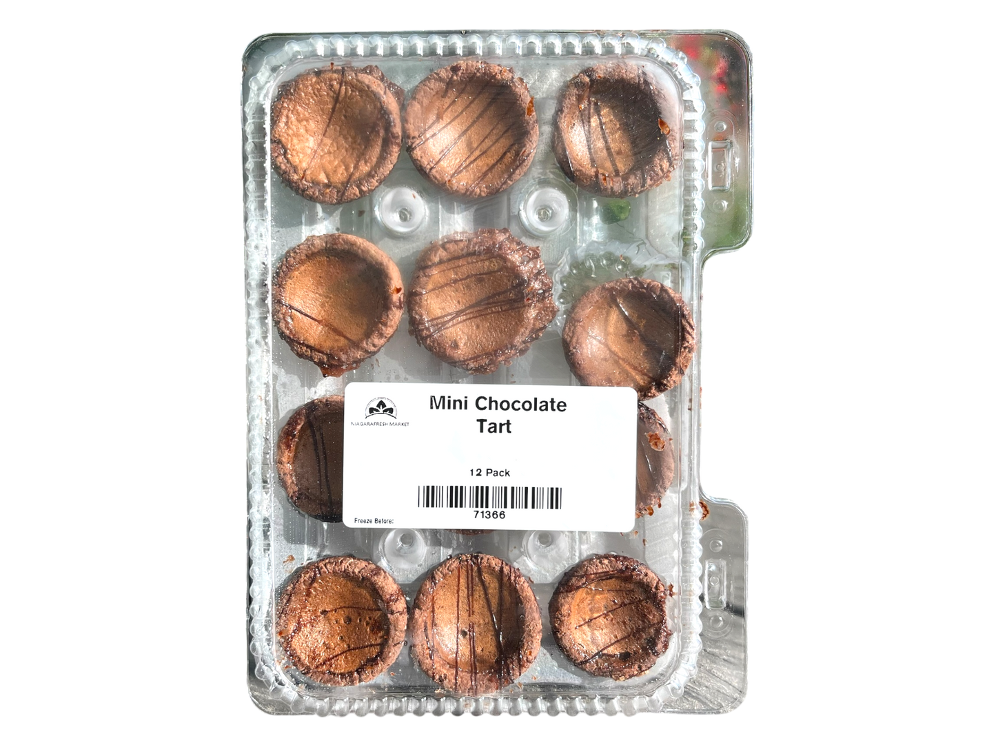 Homemade Mini Chocolate Butter Tarts - 12 Pack - Frozen