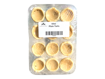 Homemade Mini Plain Butter Tarts Tarts - 12 Pack - Frozen
