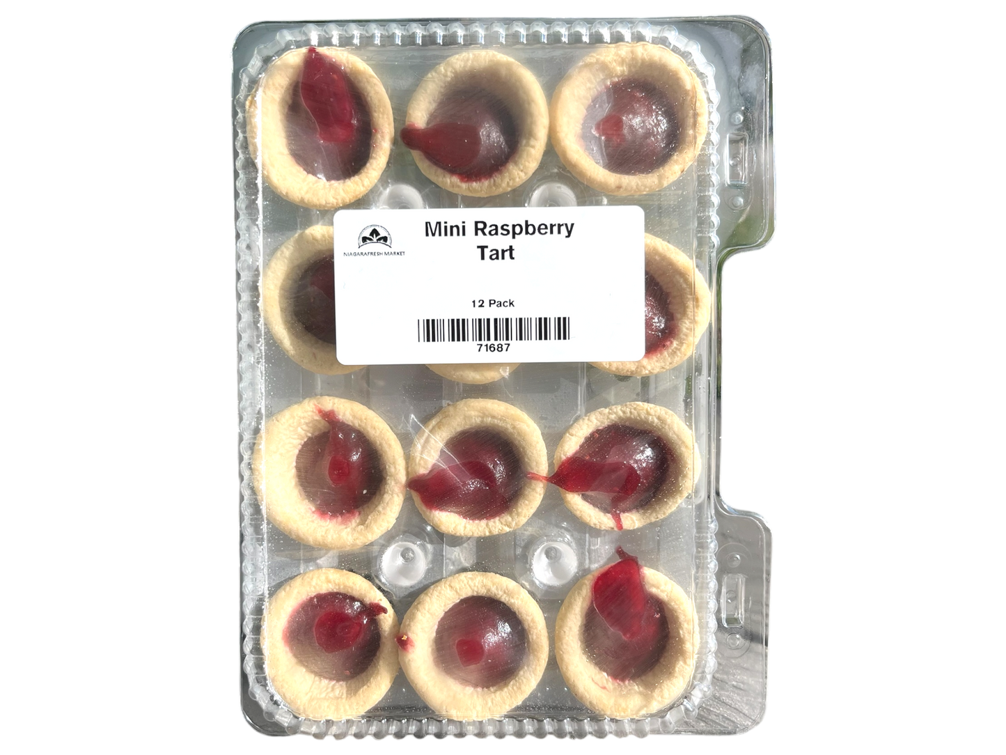 Homemade Mini Raspberry Tarts - 12 Pack - Frozen