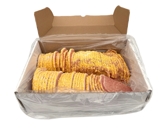 Big Red Sliced Peameal Bacon - 11 lbs (about 100 slices)
