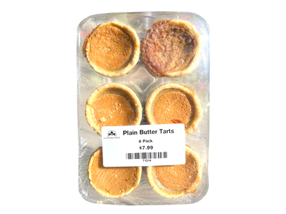 Homemade Plain Butter Tarts - 6 pack - Frozen