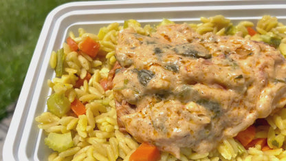Tuscan Salmon with Orzo