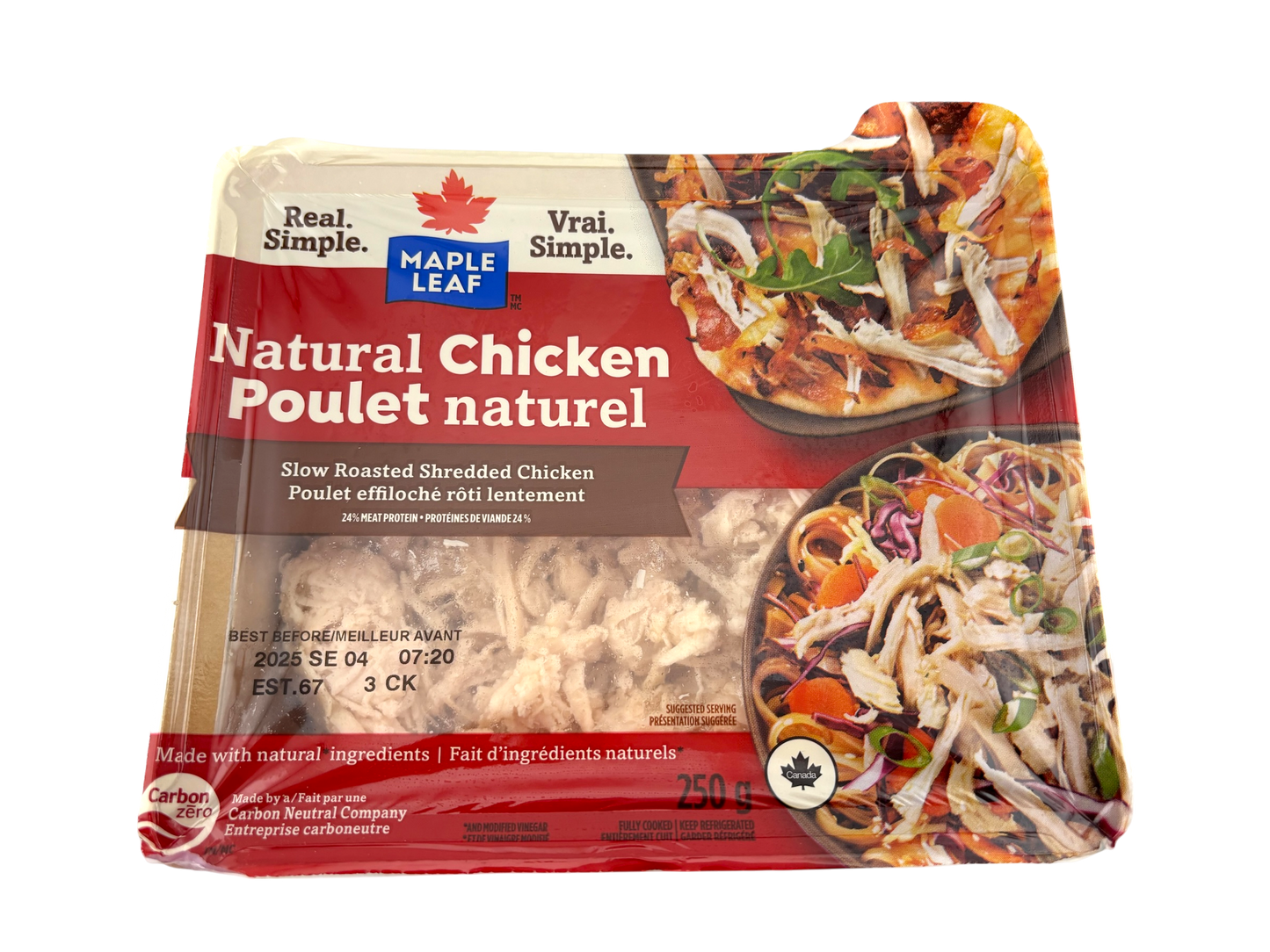 Maple Leaf Natural Shredded Chicken - 250g
