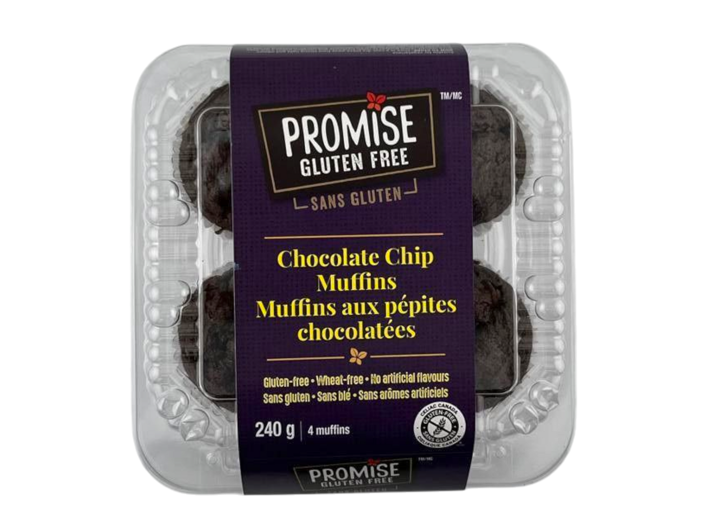 Promise Gluten Free Chocolate Chip Muffins - 4 Pack