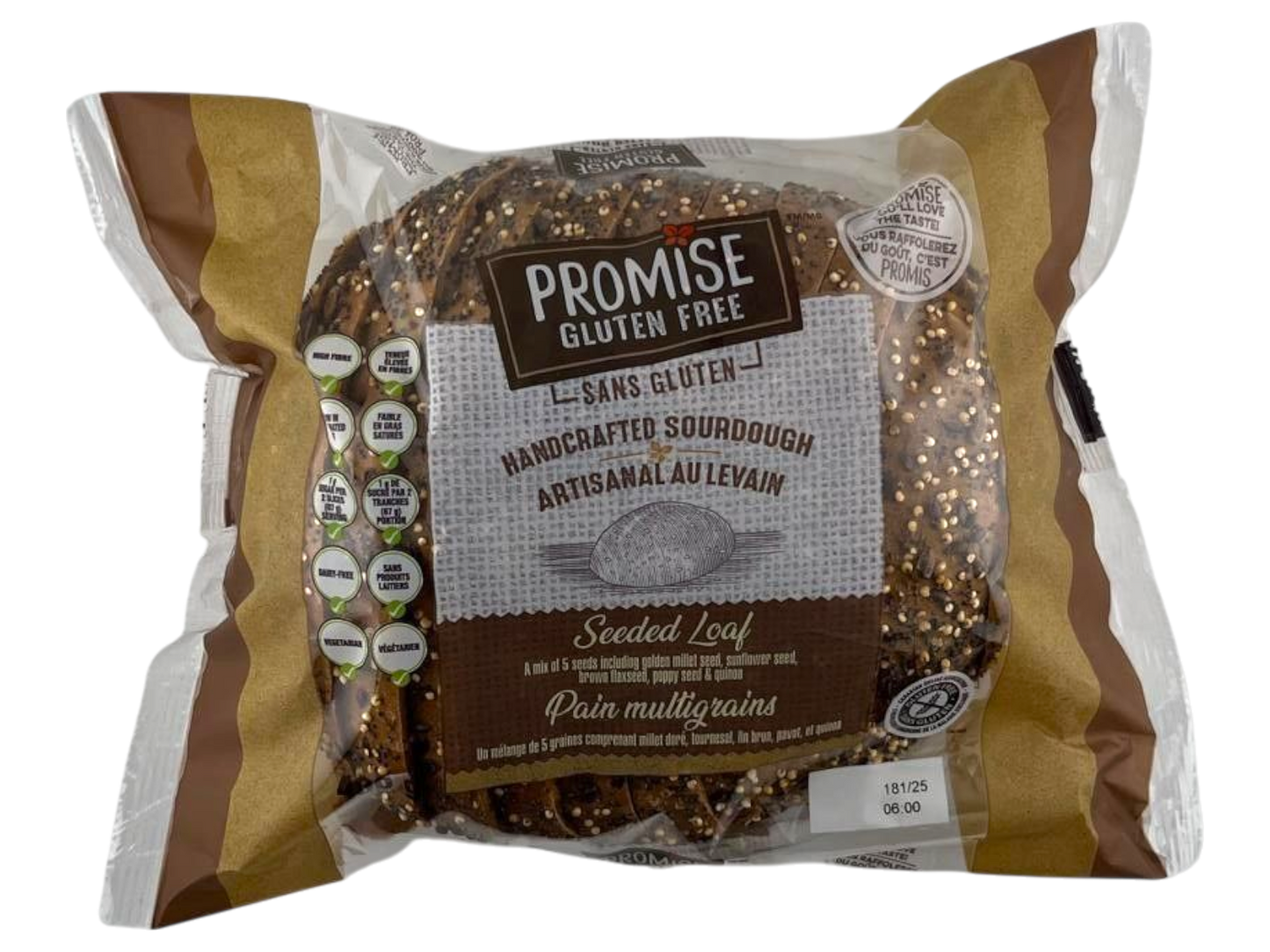 Promise Gluten Free Sourdough Seeded Bread Loaf - 400g