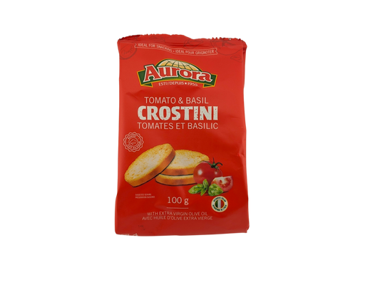 Aurora Crostini - Tomato & Basil - 100g