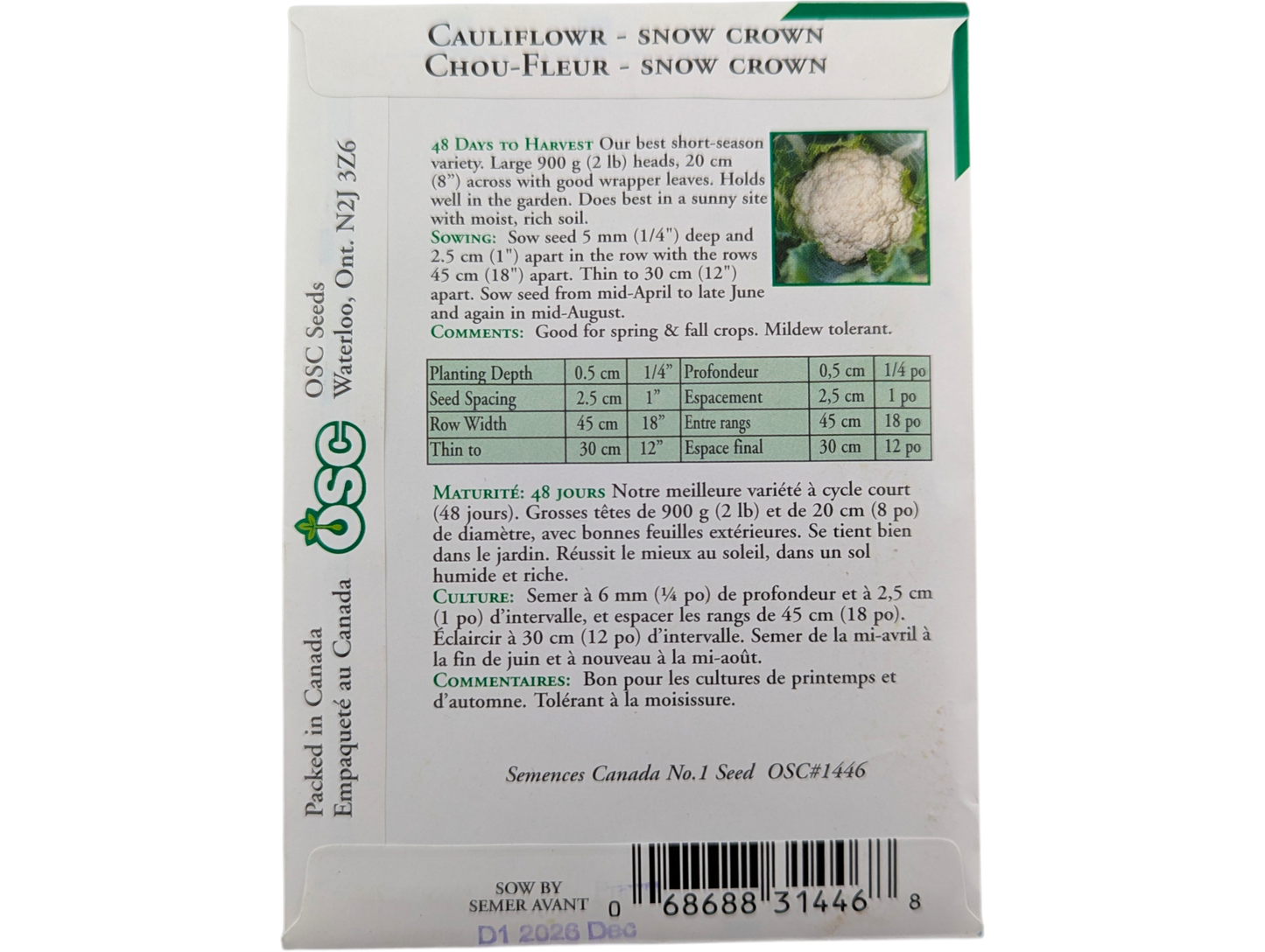 Cauliflower Snow Crown