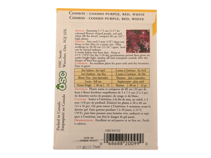 Cosmos Cosimo Purple, Red, & White