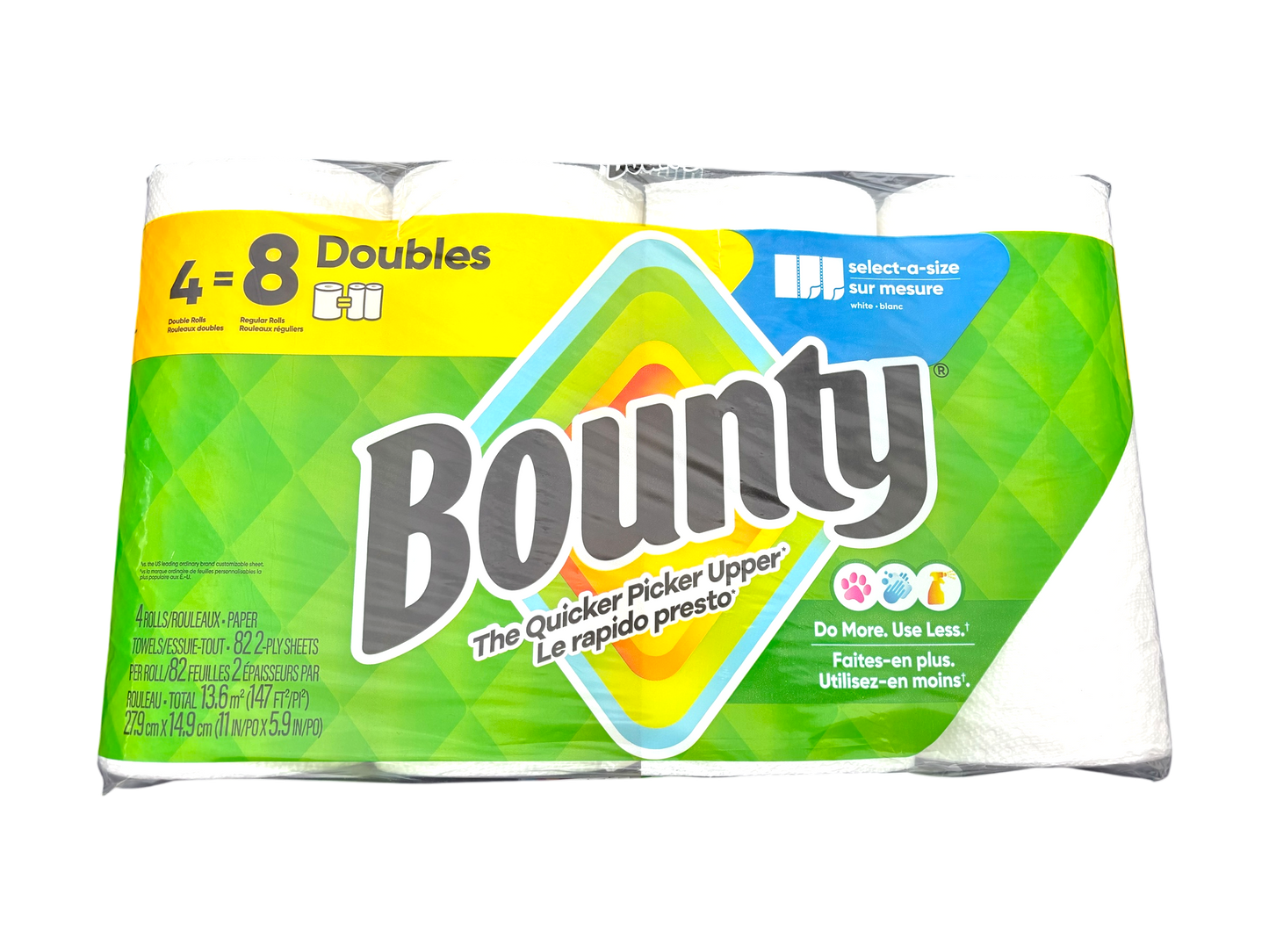 Bounty Paper Towels - 4 Double Rolls