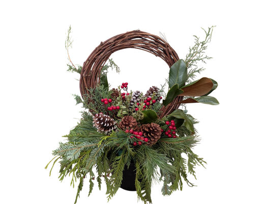 12" Hoop Christmas Urn