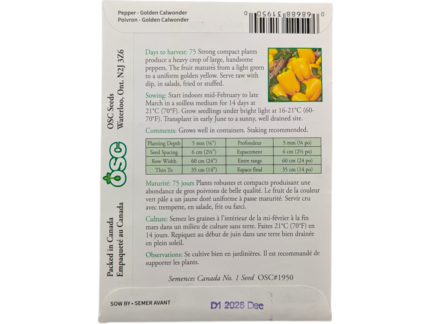 Pepper Golden Calwonder