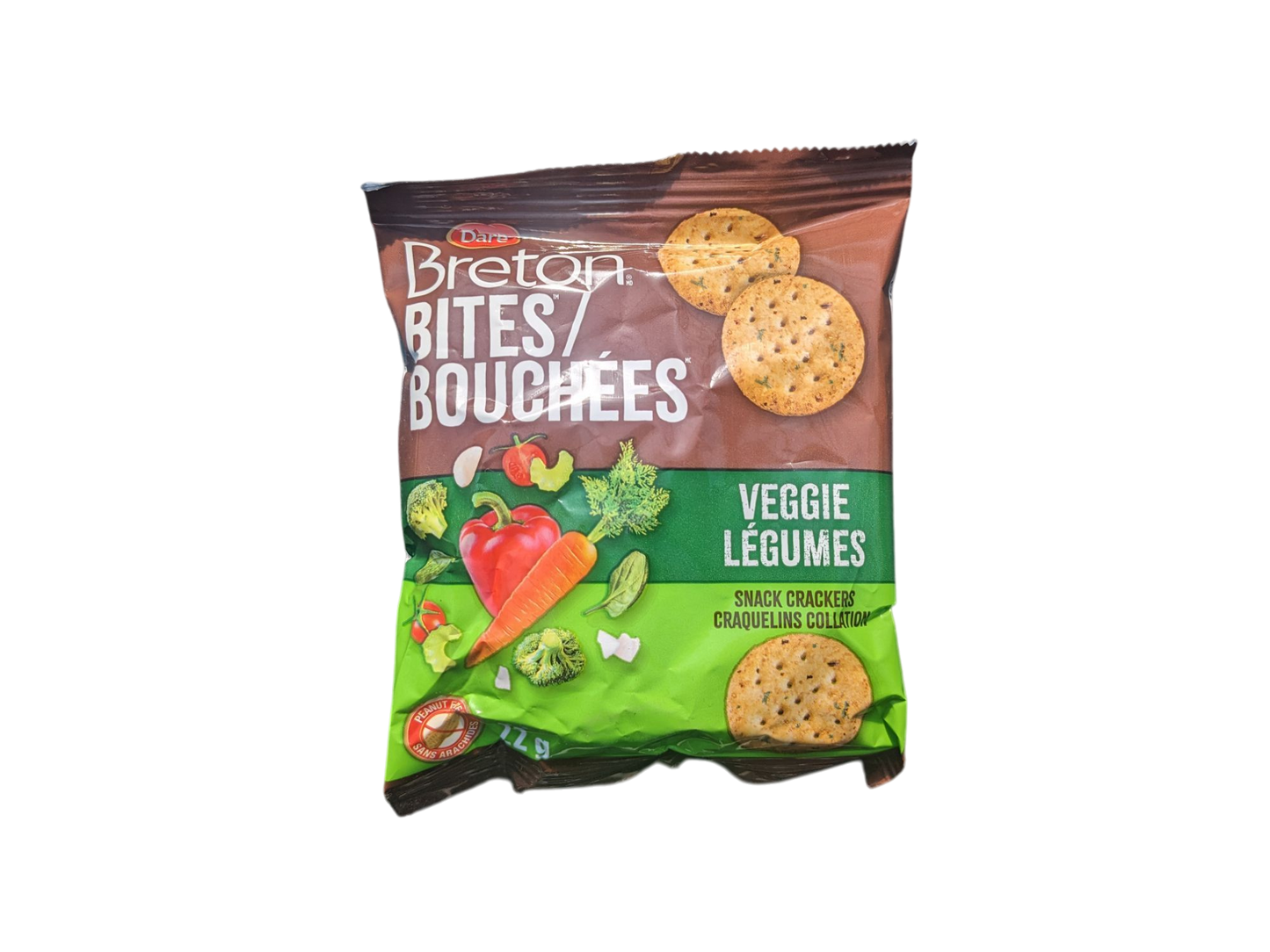 Breton Bite Size Garden Vegetable Crackers - 22g
