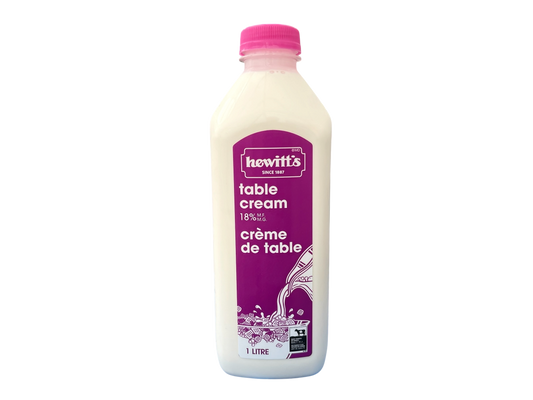 Hewitt's Table Cream (18%) - 1L