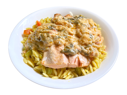 Tuscan Salmon with Orzo