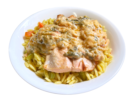 Tuscan Salmon with Orzo