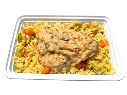 Tuscan Salmon with Orzo