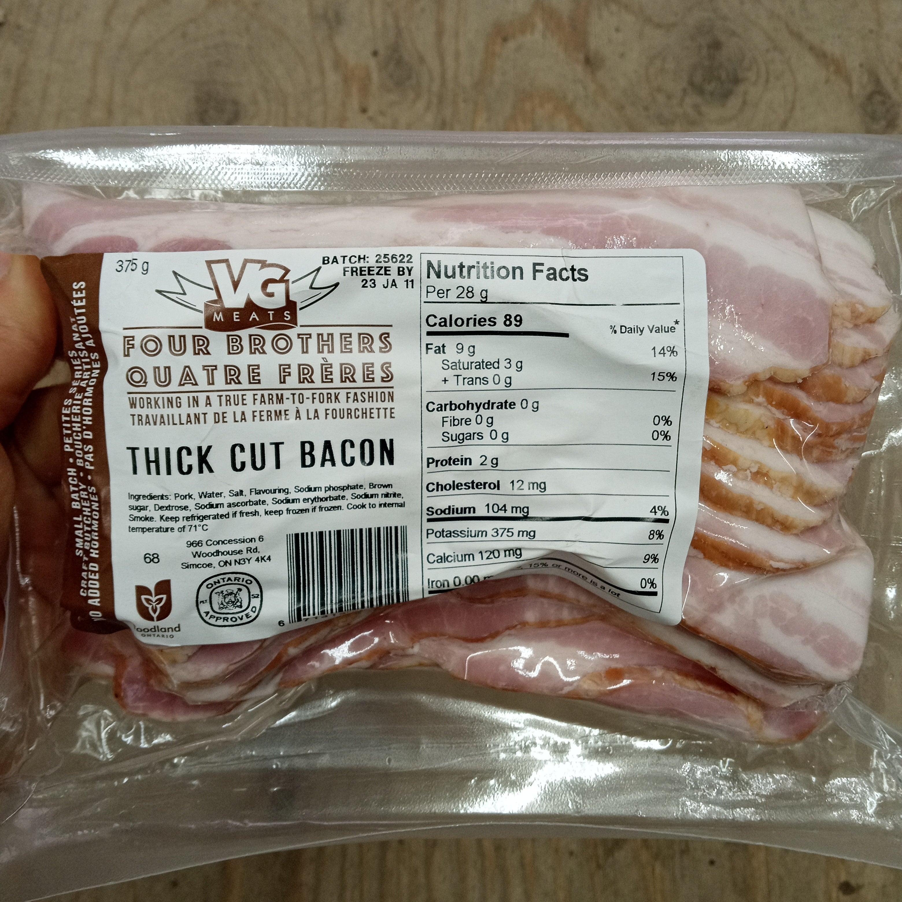 Thick Cut Bacon - 375g