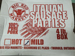 Load image into Gallery viewer, Hot Italian Sausage Patties (4lbs)
