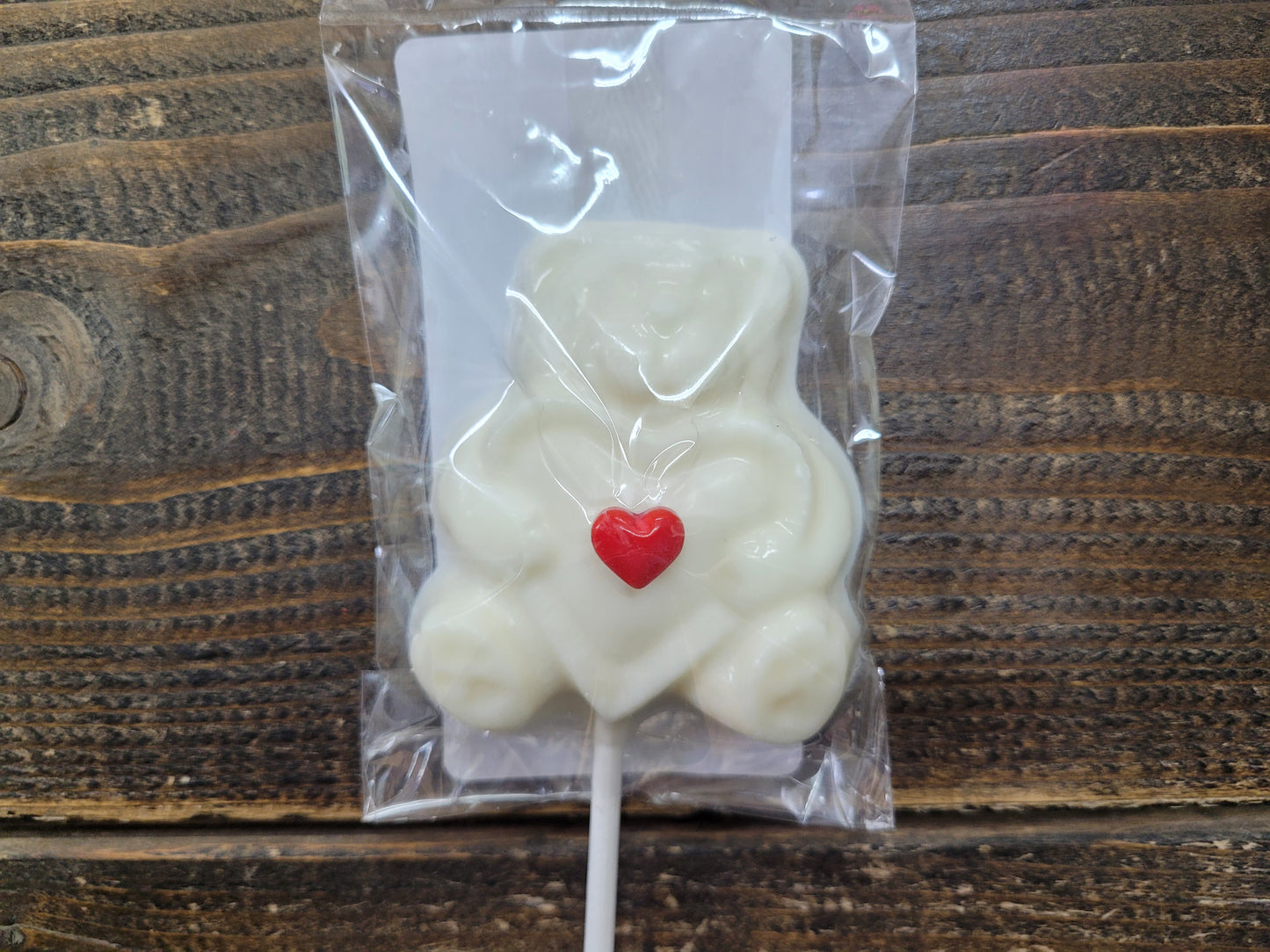 Bear With Hearts - White Chocolate