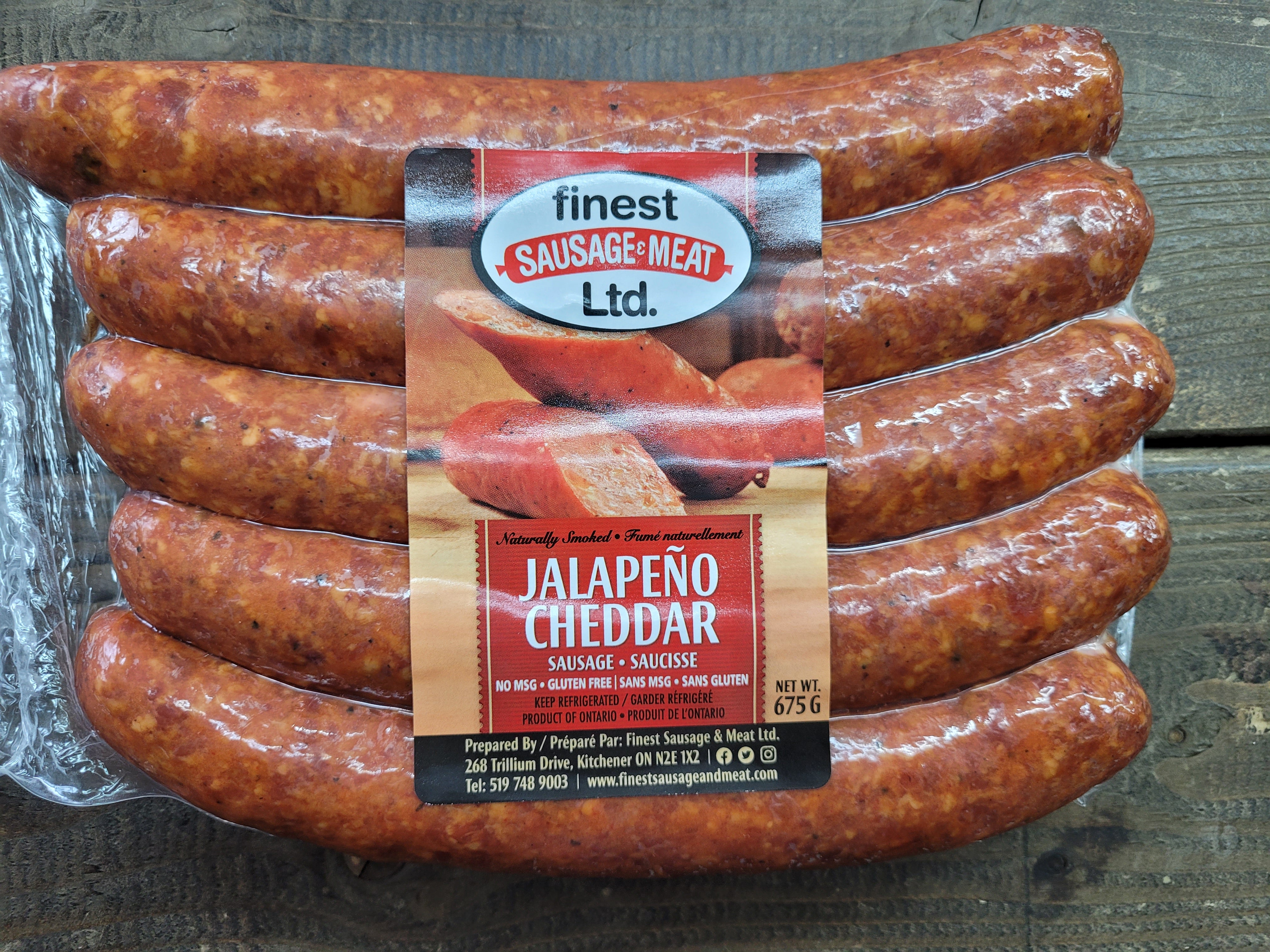 Jalapeno Cheddar Smoked Sausage - 5 pack - 675g