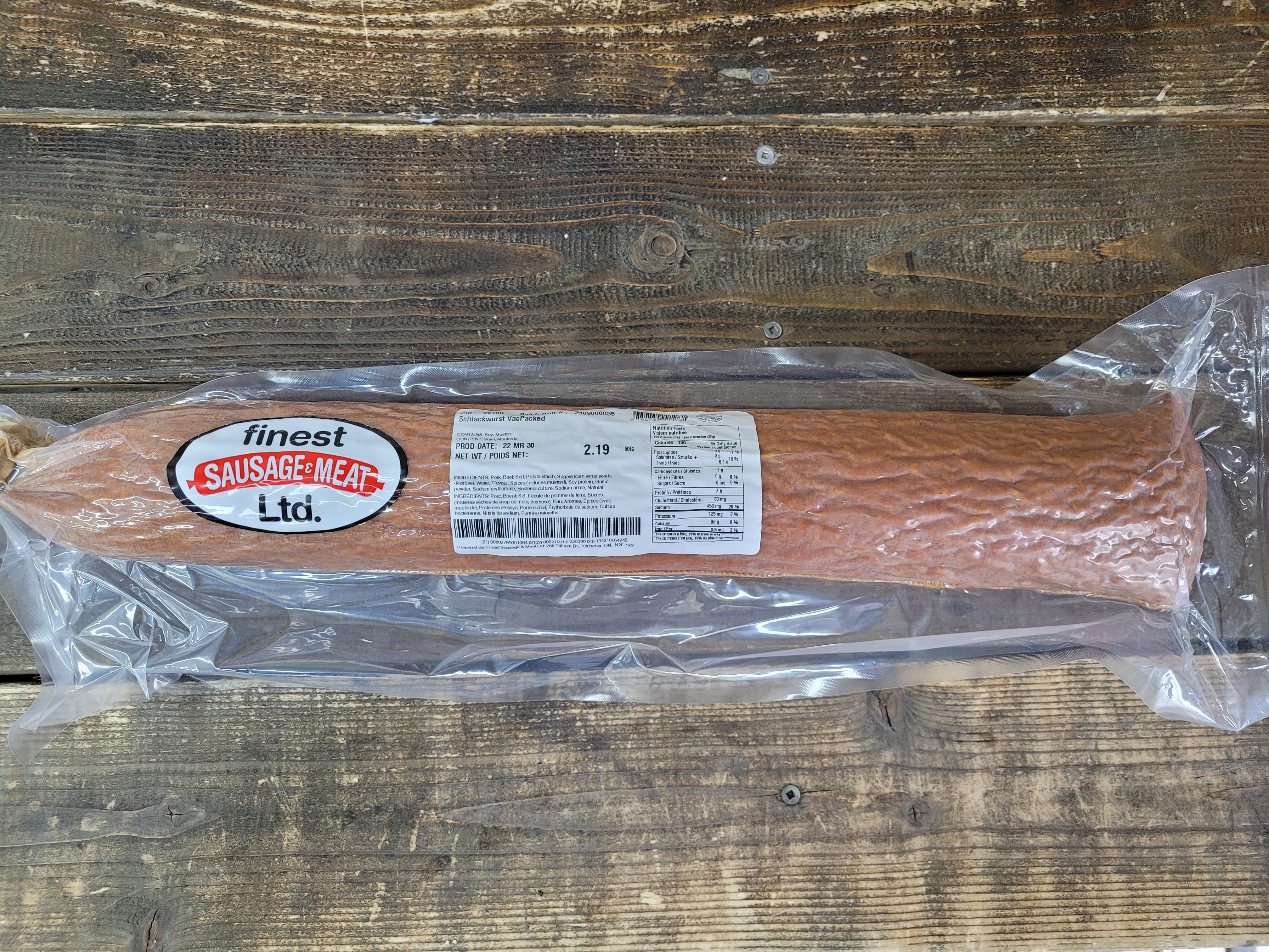 Schlackwurst VP (cloth bag German Salami)