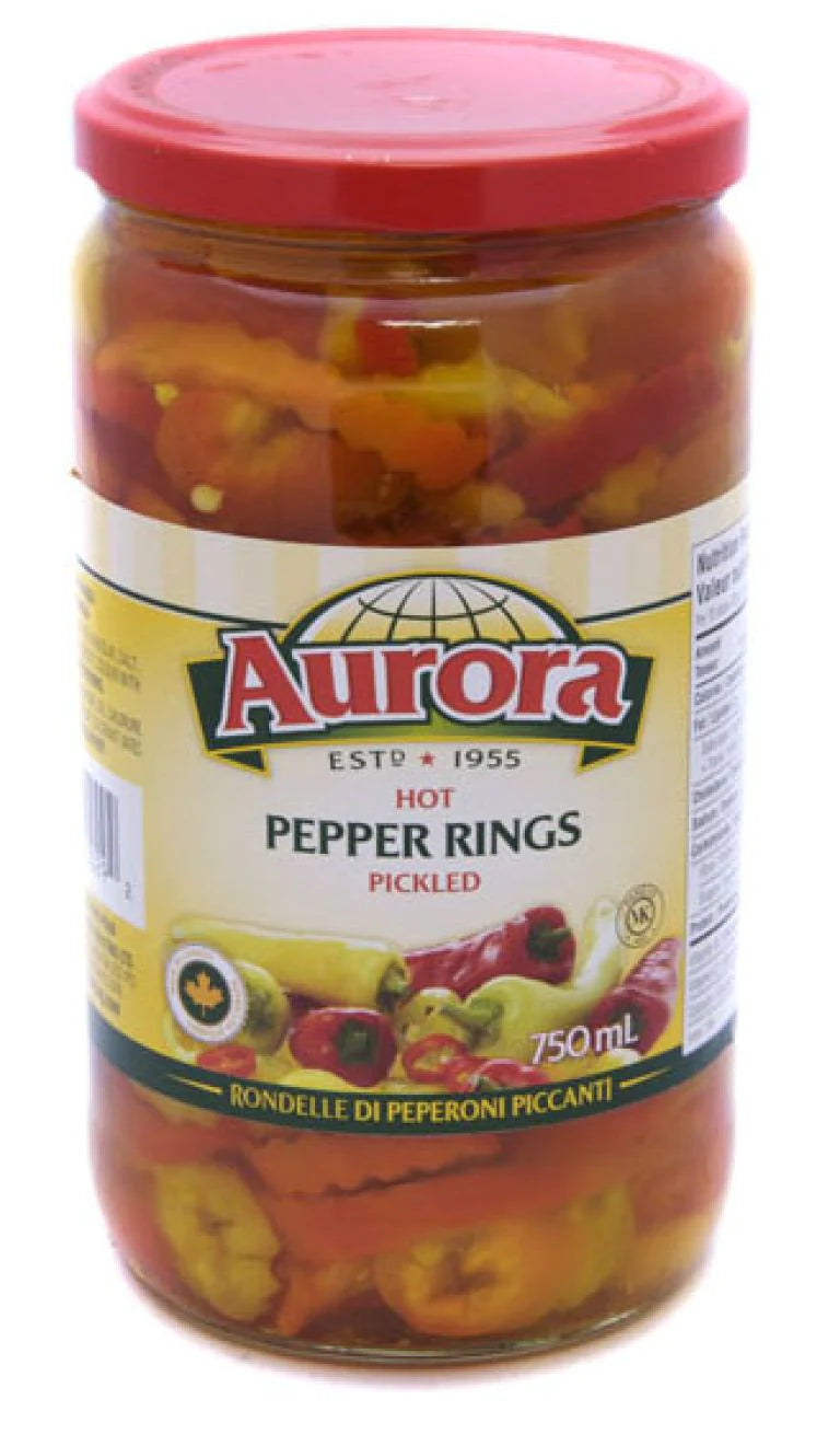 Aurora Pickled Hot Pepper Rings - 750ml