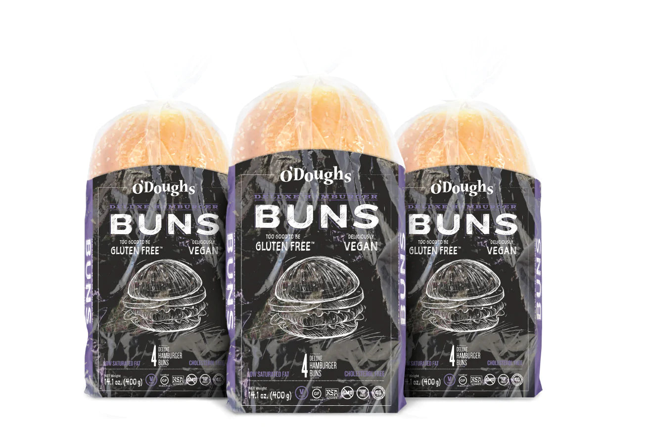 O'Doughs Gluten Free Deluxe Hamburger Buns - 400g - Frozen