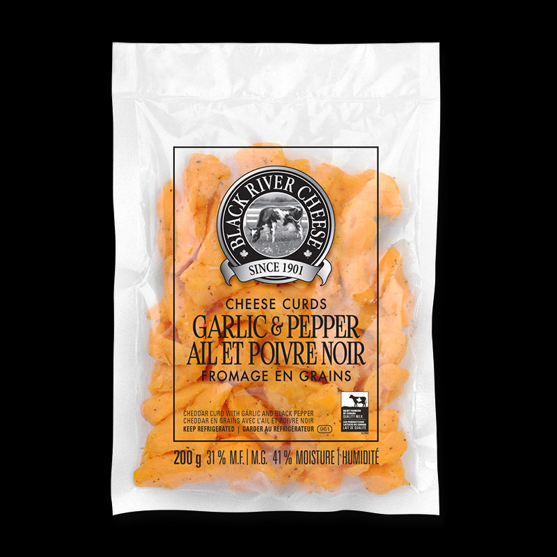 Black River Cheese - Garlic & Pepper Cheese Curds - 200g