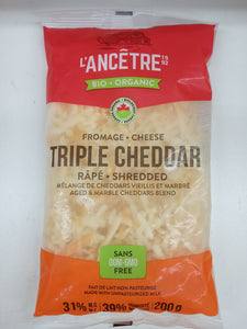 Shredded Triple Cheddar Cheese - L'ancetre - 200g