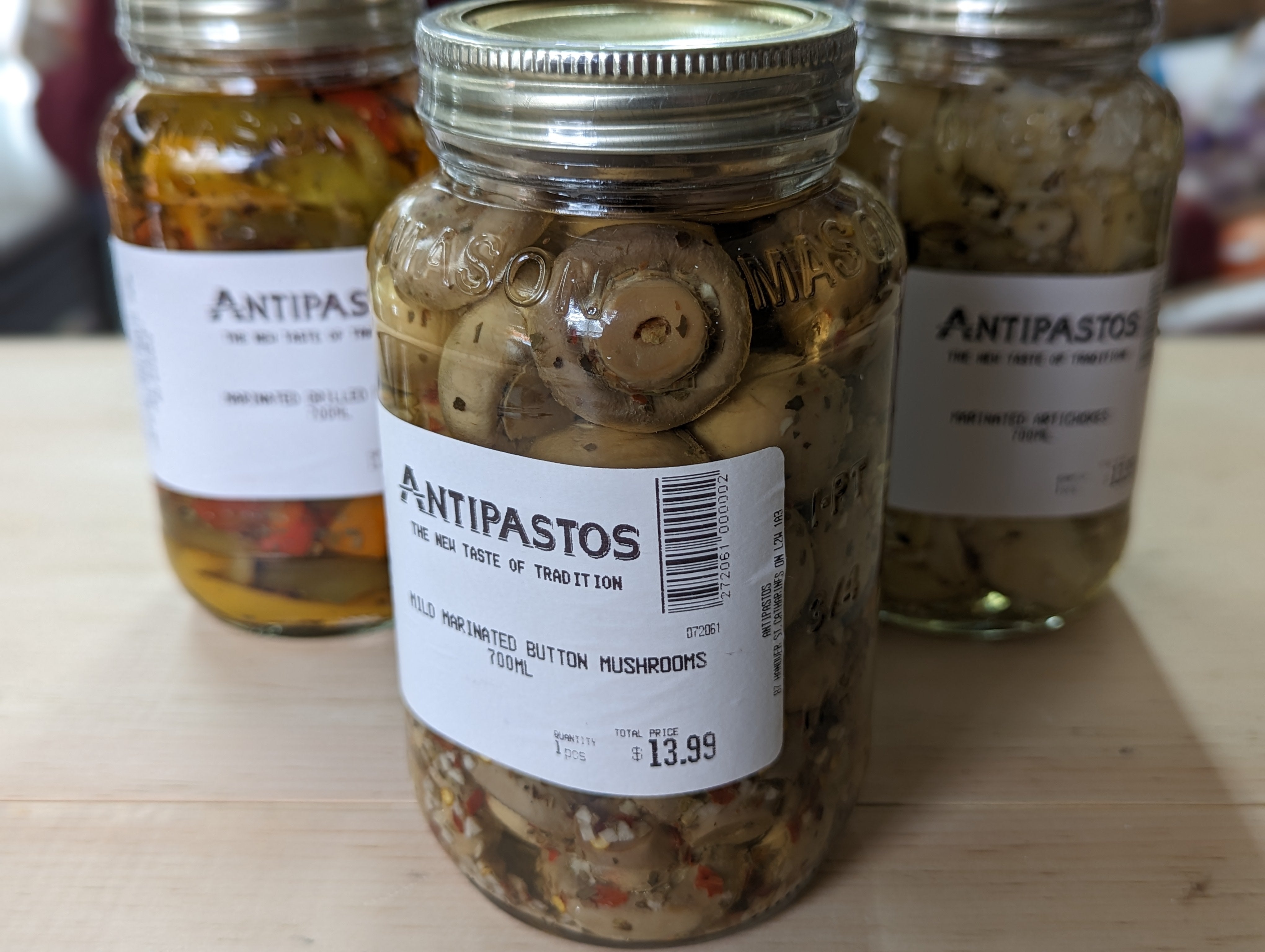 Mild Marinated Button Mushrooms 700 mL- Antipastos