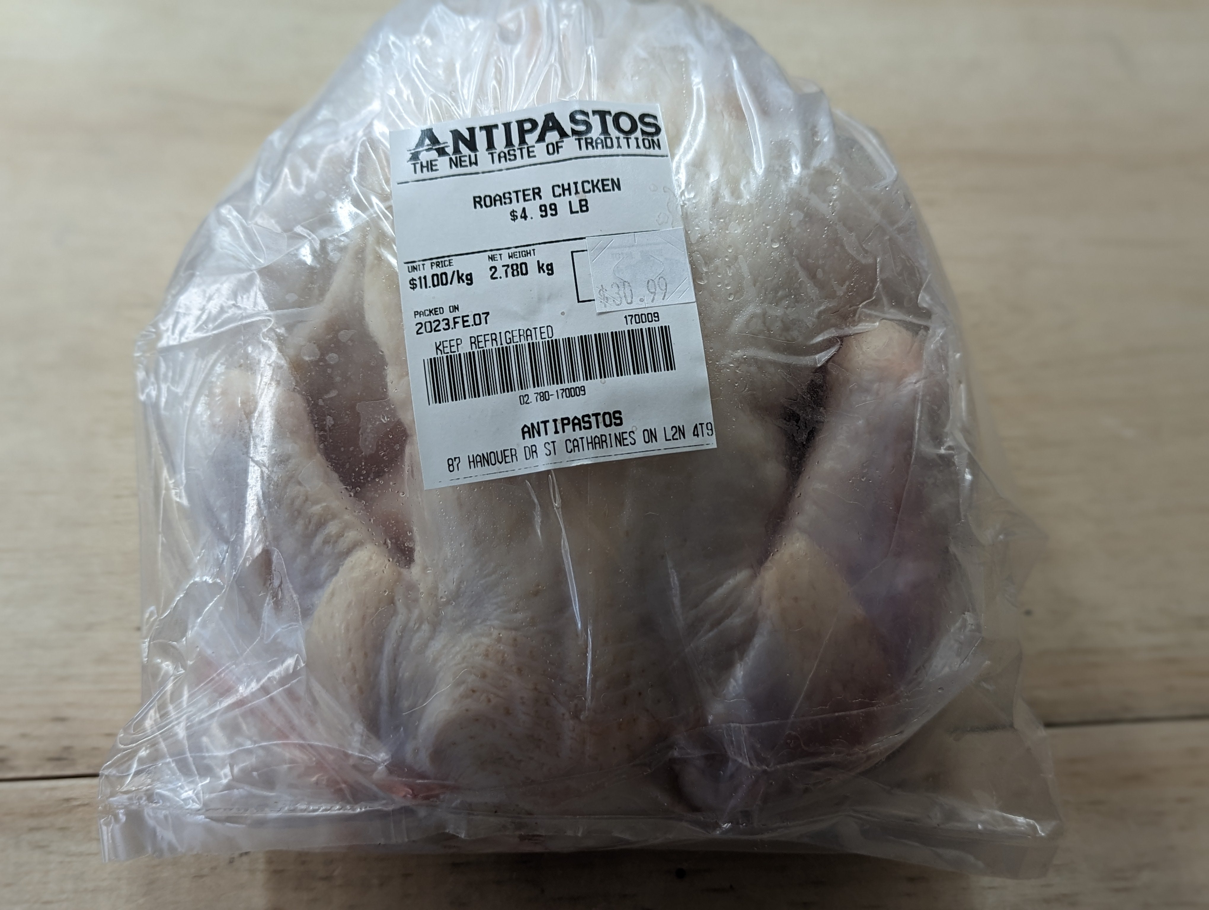 Roaster Chicken (Whole Chicken)- Antipastos