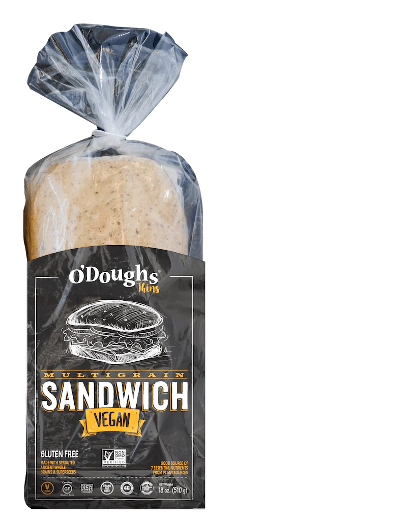 O'Doughs Gluten Free Multigrain Sandwich Thins - 510g - Frozen