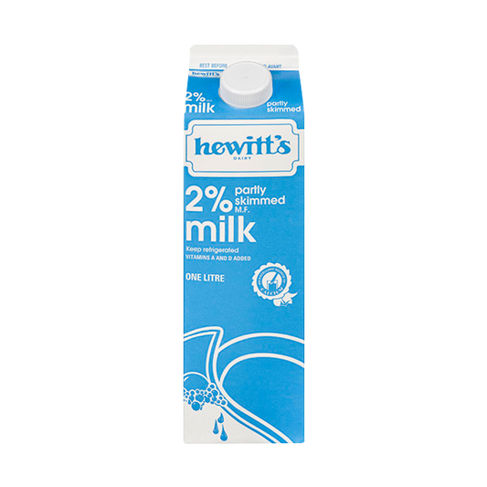 Hewitt's Milk 2% - 1L Carton
