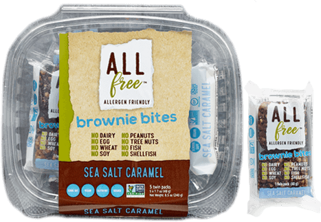 Sea Salt Caramel Brownie Bites - ALLFree - Frozen